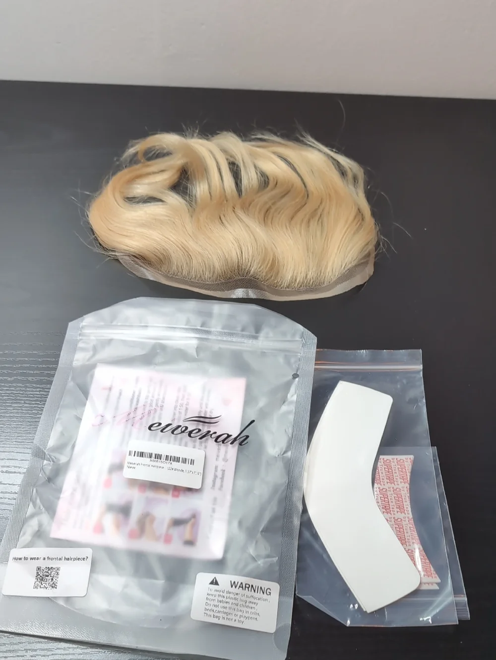 6 Inch Blonde Frontal Hair Piece For Men Handmade Toupee Topper Replacement
